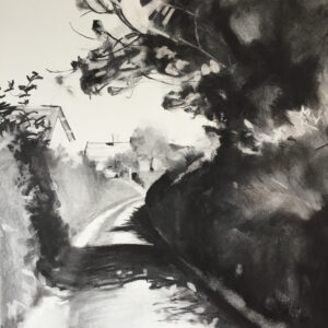 Summer Amble - Charcoal on Paper - Landscape by artist Helen Lloyd-Elliott