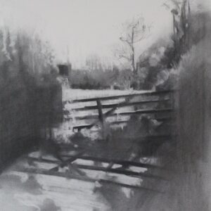Journeys' end II - charcoal on paper