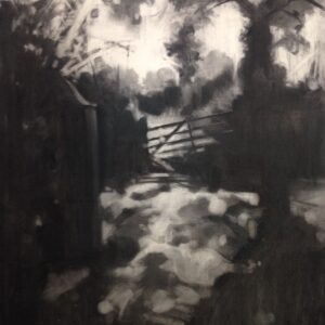 Journeys' end - charcoal on paper - 58cms x 78cms