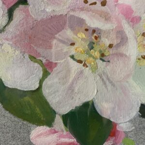Apple blossom - oil on paper