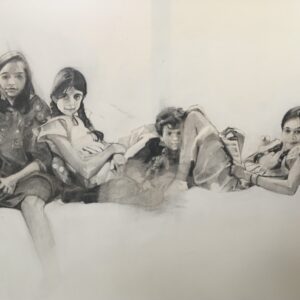 Work in progress - Charcoal on canvas