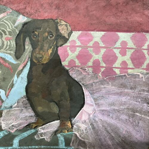 Tuti in her Tutu - Oil on paper