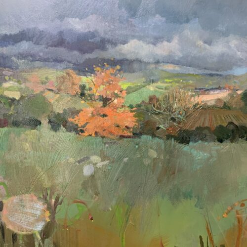 Autumn gold - Oil on paper