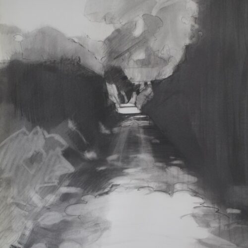 This morning III - Charcoal on paper - 58cms x 78cms